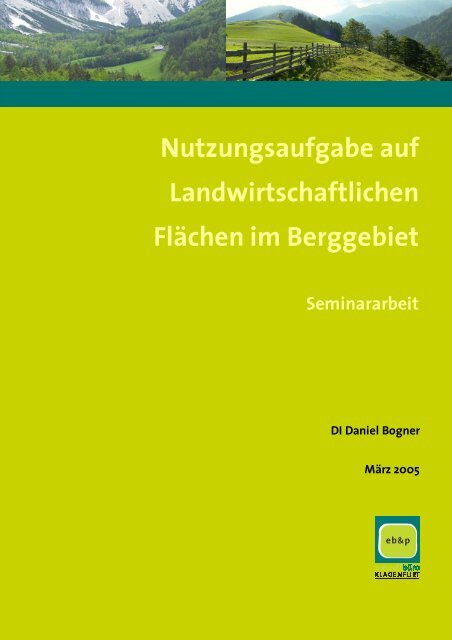 Prognosemodell zur Entwicklung der Landnutzung