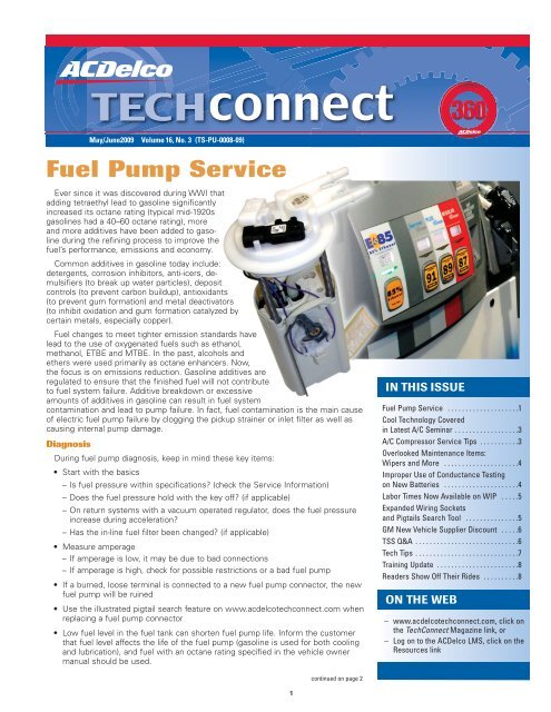 Fuel Pump Service - ACDelco TechConnect