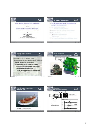 electronically controlled ME-engine - Digital Ship