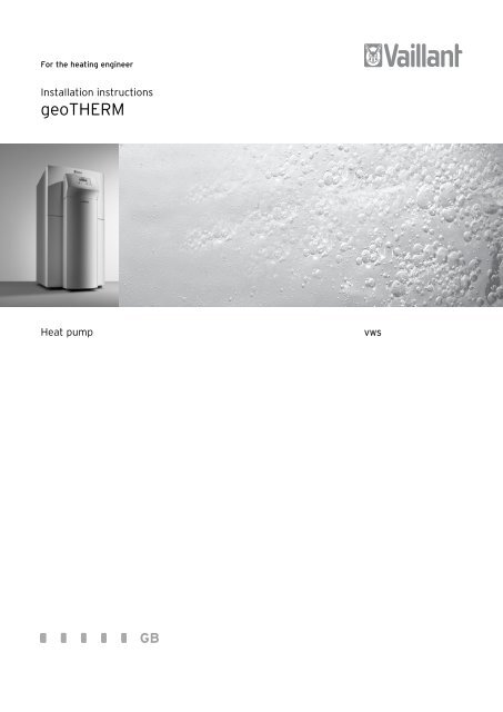 geoTHERM 6-10kW installation manual - Vaillant