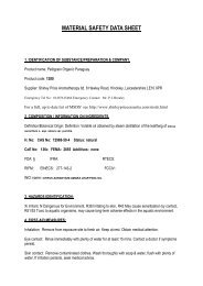 MATERIAL SAFETY DATA SHEET - Shirley Price