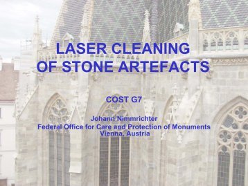 LASER CLEANING OF STONE ARTEFACTS