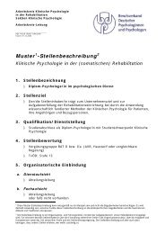 Diplom-Psychologe/in in der somatischen Rehabilitation