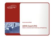 ADHS-‐Coach (FH) - Hochschule für Gesundheit und Sport