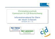 Christophorusschule Gymnasium im CJD Braunschweig ...
