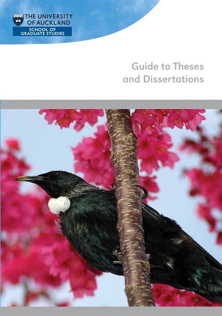 Guide to Theses and Dissertations - The University of Auckland