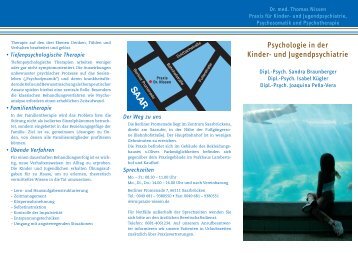 Psychologie in der Kinder- und Jugendpsychiatrie - Dr. med ...