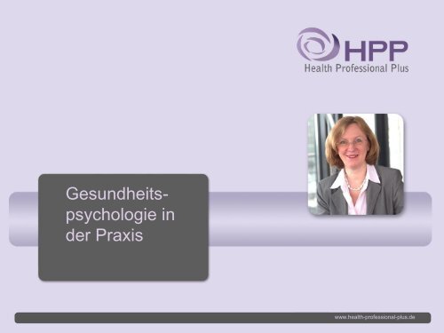 Präsentation Gesundheitspsychologie in der Praxis