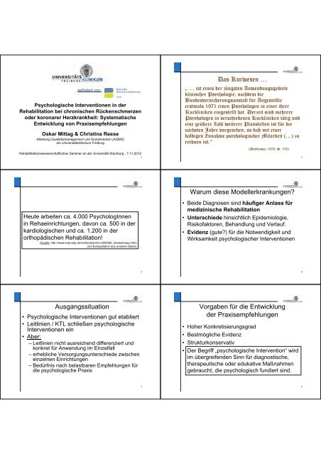 Praxisempfehlungen [PDF - Psychotherapie und Medizinische ...