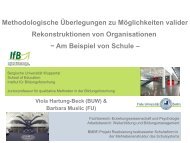 Jun.-Prof. Viola Hartung-Beck - IfB - Bergische Universität Wuppertal