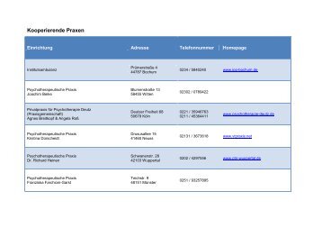 Kooperierende Praxen - Institut für Psychologische Psychotherapie