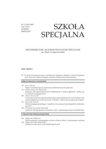 SZKO£A SPECJALNA - Specjalny Ośrodek Szkolno - Wychowawczy ...