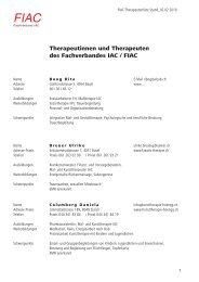 Therapeutinnen und Therapeuten des Fachverbandes IAC / FIAC