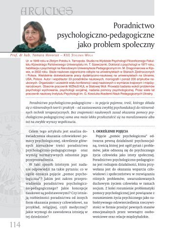 Poradnictwo psychologiczno-pedagogiczne jako problem społeczny