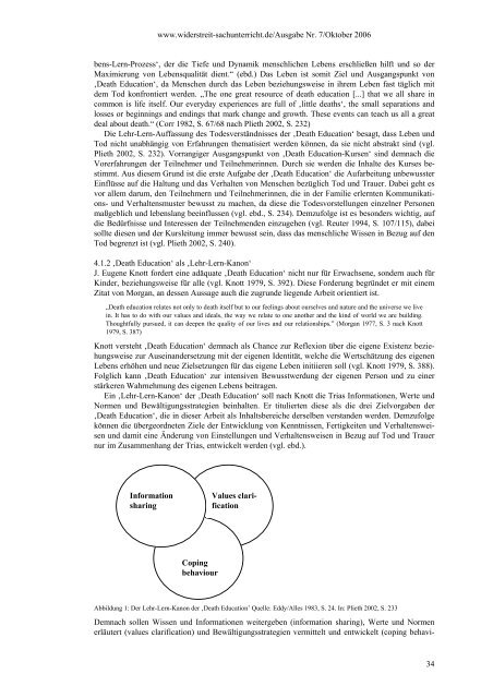 Die Thematisierung von Tod und Trauer. - d-nb, Archivserver ...