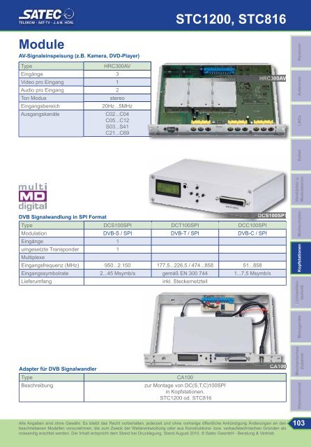 STC1200, STC816 - SATEC