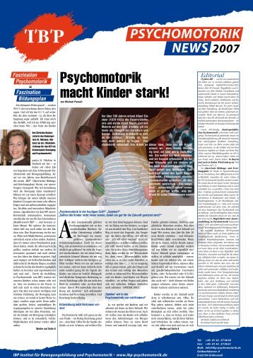 Psychomotorik macht Kinder stark! - IBP Institut für ...
