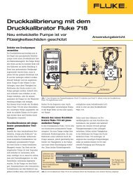 Druckkalibrierung mit dem Druckkalibrator Fluke 718