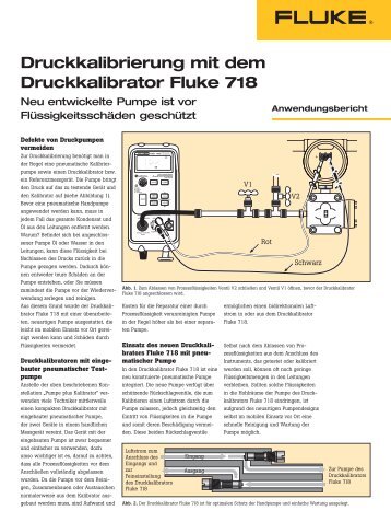 Druckkalibrierung mit dem Druckkalibrator Fluke 718