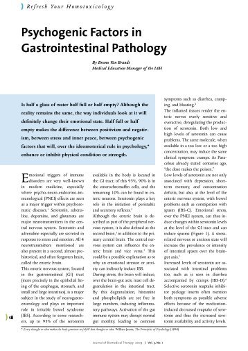 Psychogenic Factors in Gastrointestinal Pathology - Bio Pathica Ltd