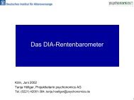 Rentenbarometer - Deutsches Institut für Altersvorsorge GmbH