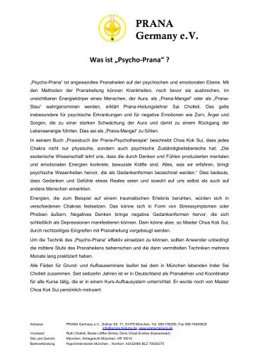 Psycho-Prana - Prana Germany e.V.