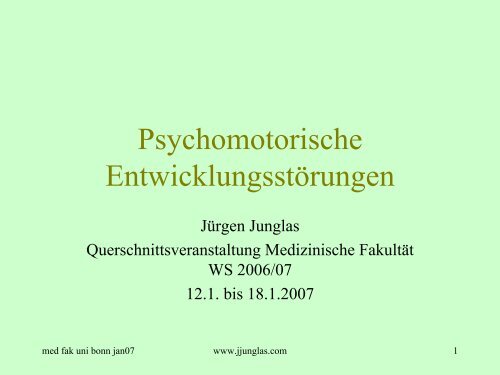 Psychomotorische Entwicklungsstörungen - Psychoforum.de