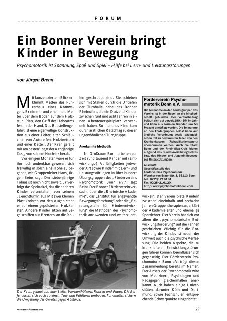 Ein Bonner Verein bringt Kinder in Bewegung