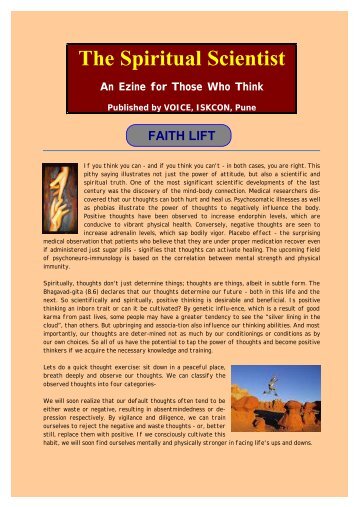 The Spiritual Scientist - ebooks - ISKCON desire tree