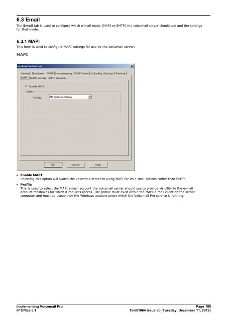 Voicemail Pro installation - IP Office Info