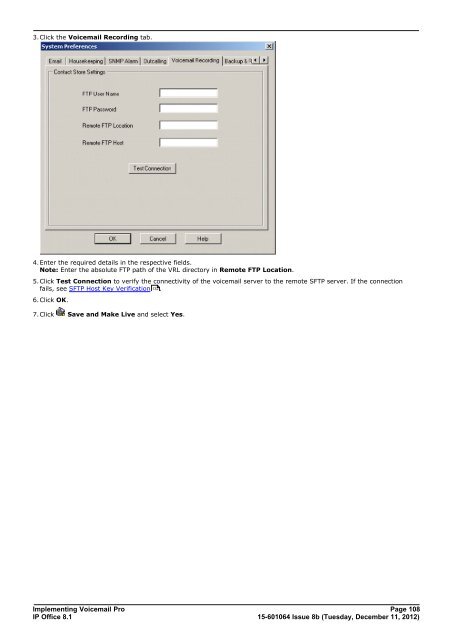 Voicemail Pro installation - IP Office Info