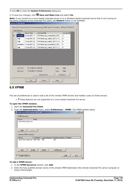 Voicemail Pro installation - IP Office Info