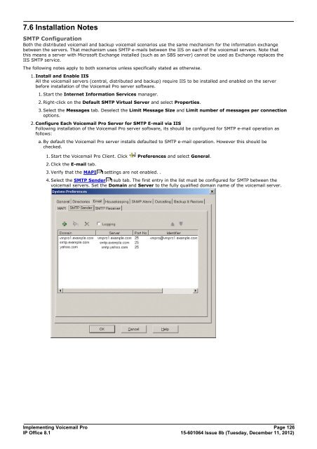 Voicemail Pro installation - IP Office Info