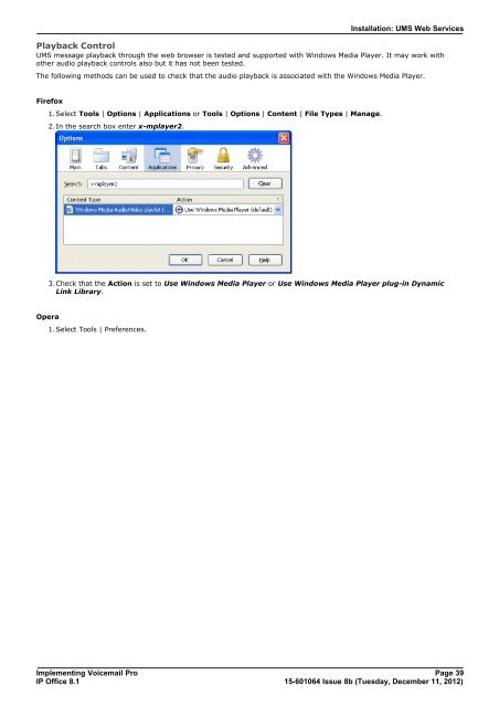 Voicemail Pro installation - IP Office Info