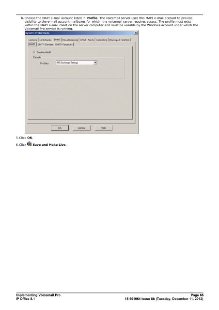 Voicemail Pro installation - IP Office Info