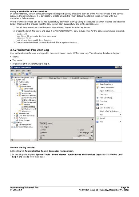 Voicemail Pro installation - IP Office Info