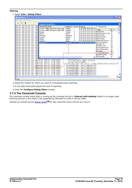 Voicemail Pro installation - IP Office Info