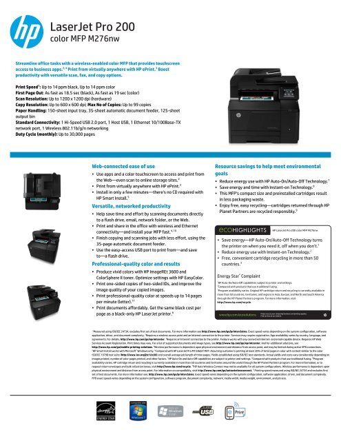 HP LaserJet Pro 200 color MFP M276 series