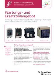 Serviceangebot Leistungsschalter - Schneider Electric