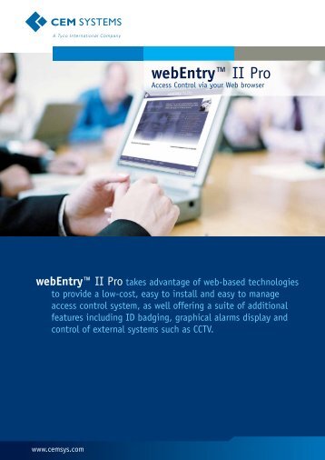 webEntry™ II Pro - CEM Systems