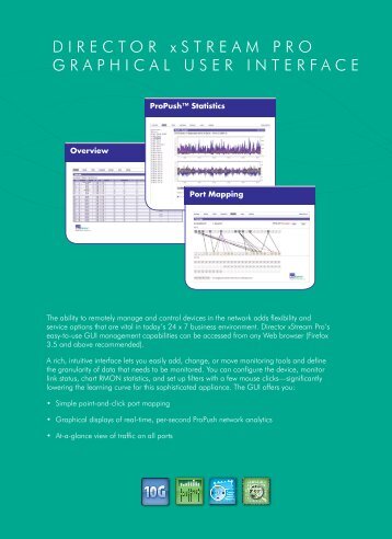 DIRECTOR xSTREAM PRO GRAPHICAL USER ... - NetOptics