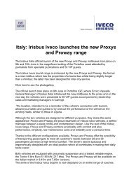 Italy: Irisbus Iveco launches the new Proxys and Proway range