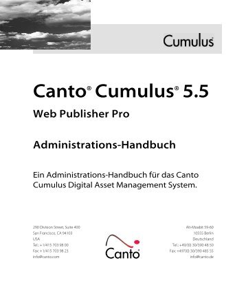 Cumulus Web Publisher Pro - Canto