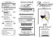 Weinpreisliste 1-2013 - Weingut ROMANUSHOF