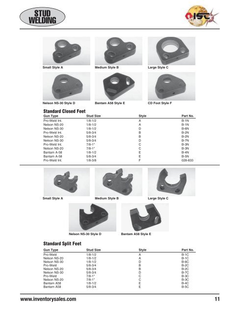 Stud Welding Catalog - Inventory Sales Company