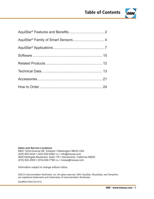 Smart Sensor Product Guide - INW