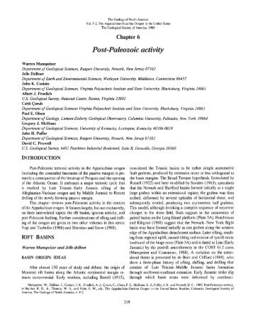 Post-Paleozoic activity - Lamont-Doherty Earth Observatory ...