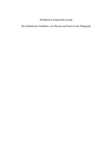 Das Dialektische Verhaltnis Von Theorie Und Praxis In Kobra