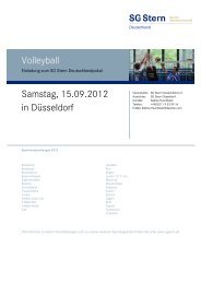 Ausschreibung Volleyball 2012 - SG Stern Deutschland