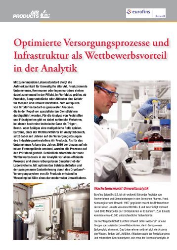 Optimierte Versorgungsprozesse und - Air Products GmbH